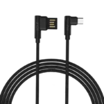 GOLF kabl USB-A na MicroUSB, 2.4A, GC-48m, 90°, 1m, Crni