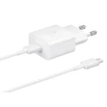 SAMSUNG brzi kućni punjač 15W sa kablom, USB-C, Beli, EP-T1510