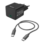 Hama kućni punjač sa kablom USB-C, 25W, Crni