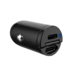 Celly auto punjač 30W, USB-C + USB-C, Crni