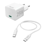 Hama kućni punjač sa kablom USB-C, 25W, Beli