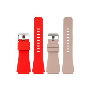 silikonska narukvica za sat Crvena + Roze 22mm