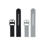 silikonska narukvica za sat Crna + Siva 22mm