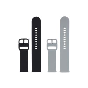 silikonska narukvica za sat Crna + Siva 22mm