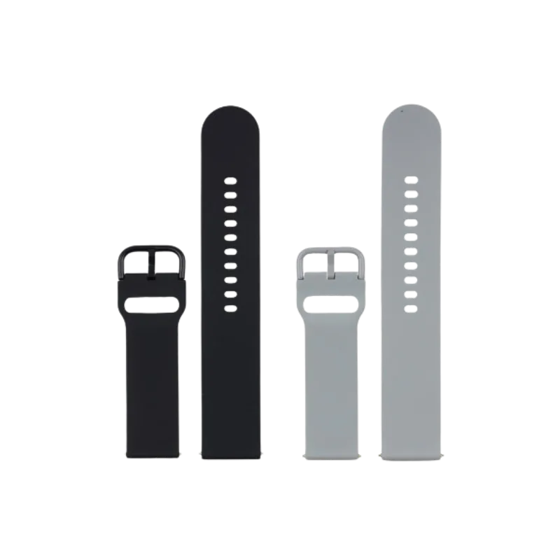 silikonska narukvica za sat Crna + Siva 22mm