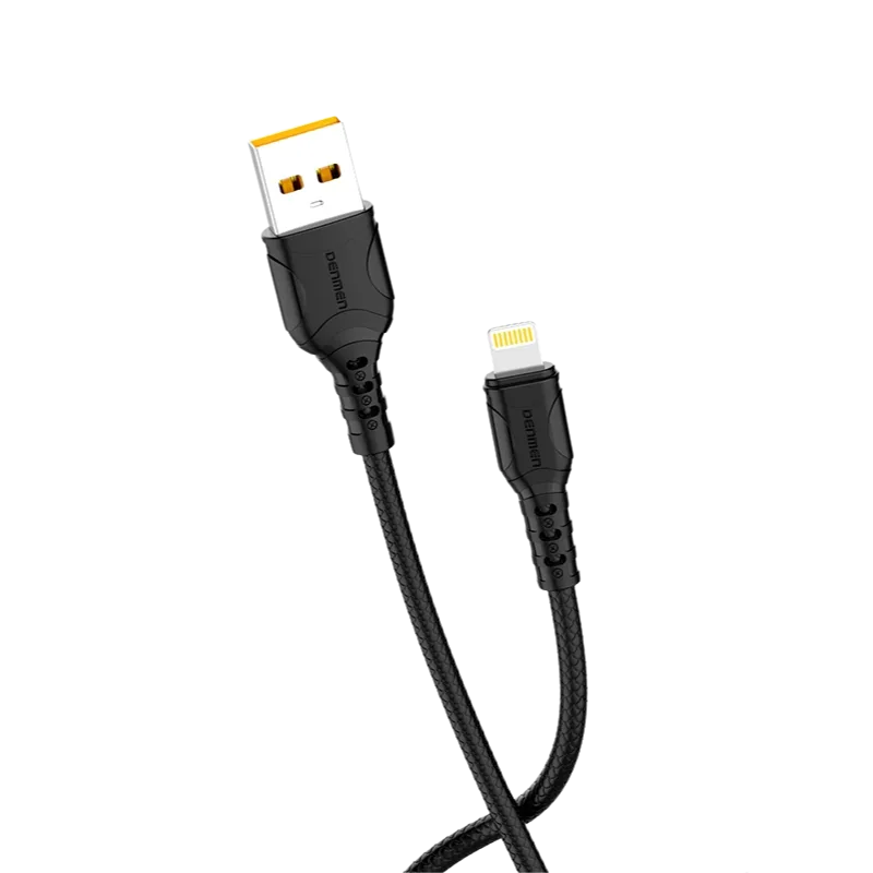 DENMEN kabl USB-A na Lightning (D08L) Crni