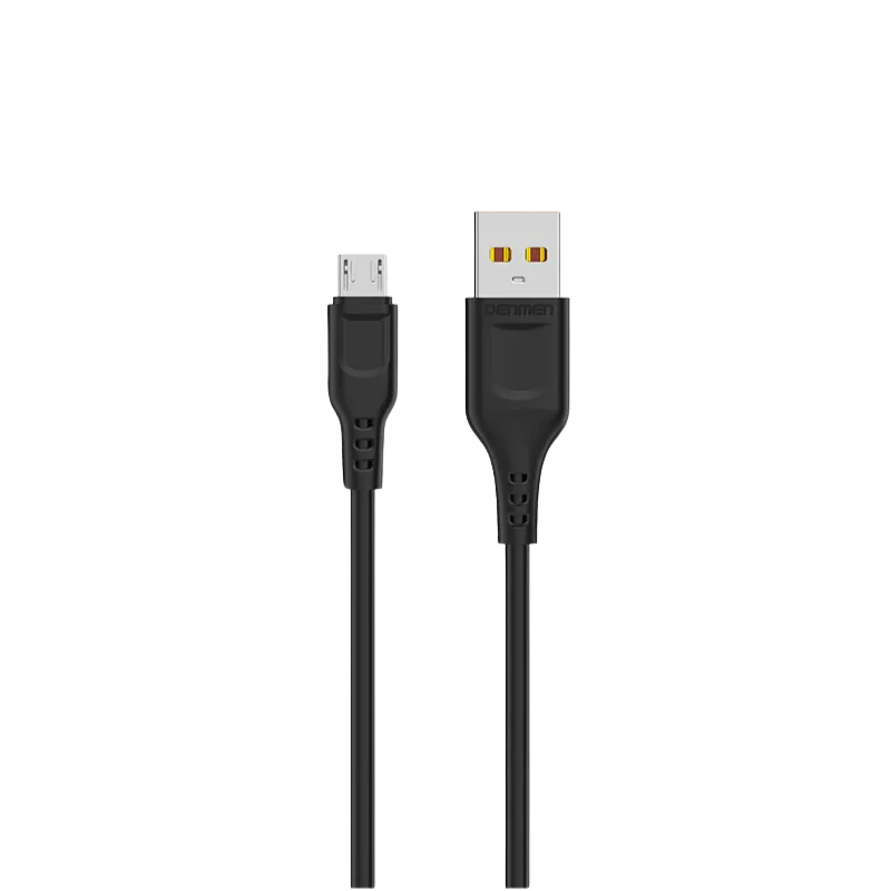 DENMEN kabl USB-A na MicroUSB (D01V) Crni