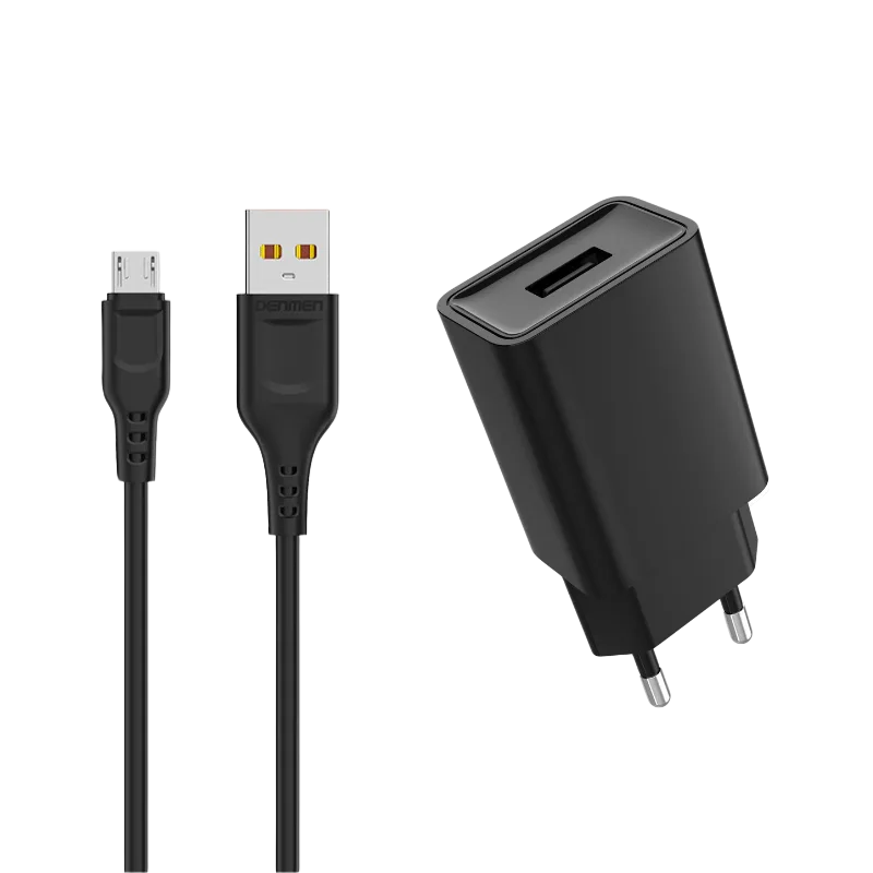 DENMEN kućni punjač sa kablom DC01V Crni