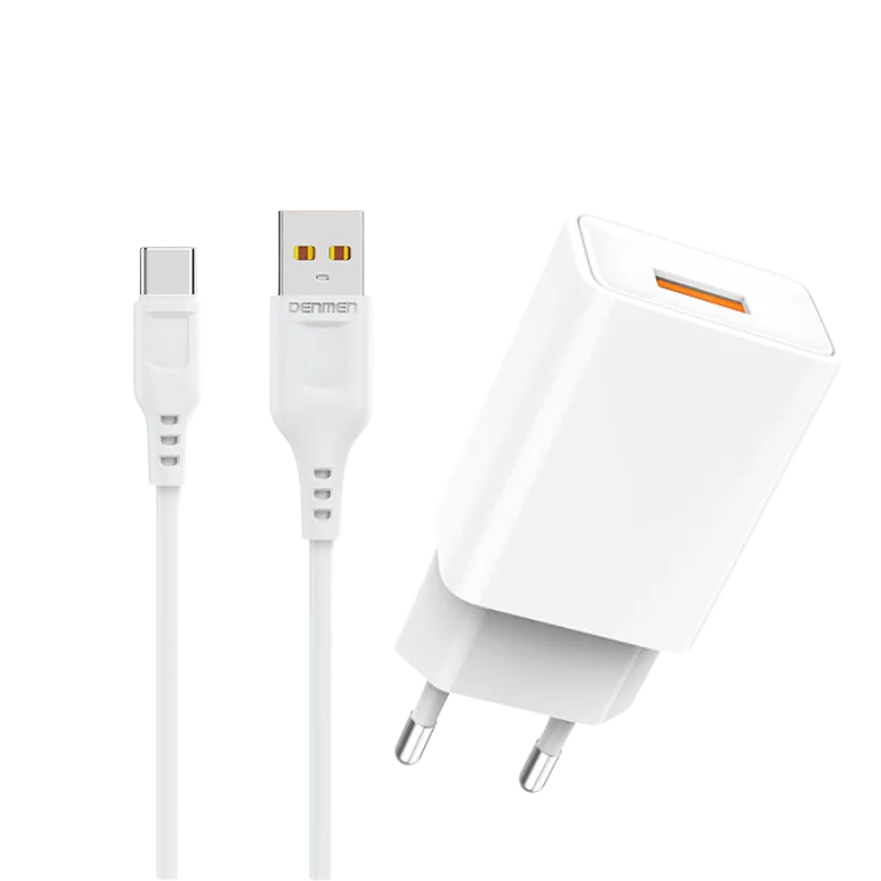 DENMEN kućni punjač sa kablom DC01T Beli