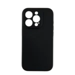 Silikonska futrola sa žaštitom za kamere za iPhone 15 Pro Crna