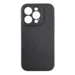 Silikonska futrola sa žaštitom za kamere za iPhone 15 Pro Max Siva