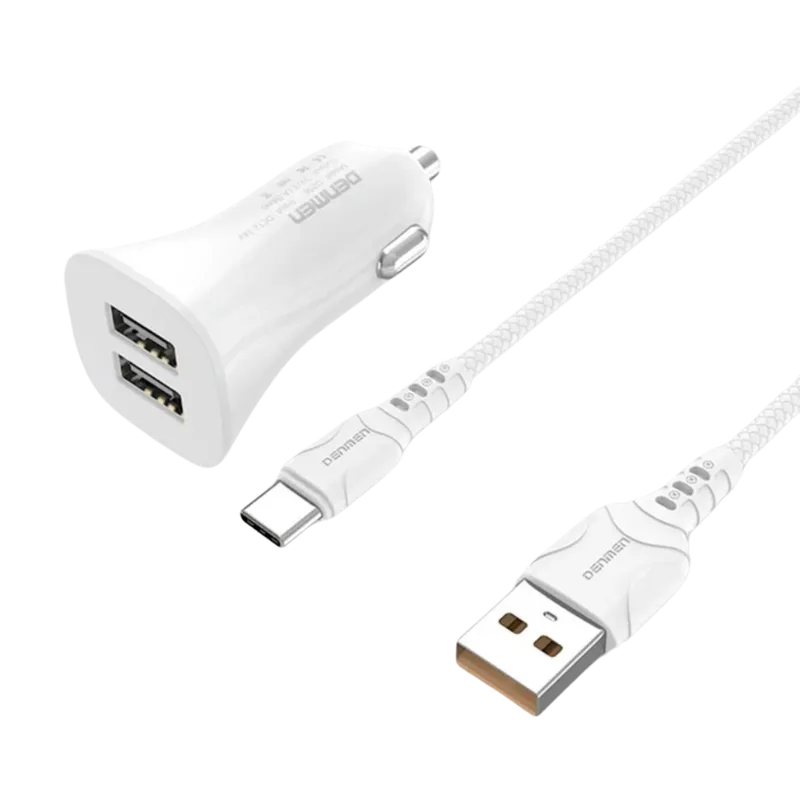Denmen DZ06T auto punjač sa kablom USB-C