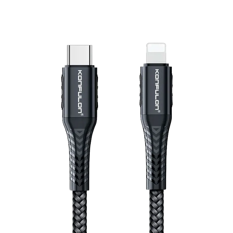 Konfulon kabl USB-C na Lightning Crni
