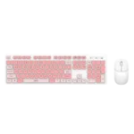 XO KB-05 bežična tastatura + miš Roze