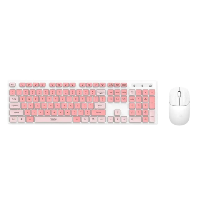 XO KB-05 bežična tastatura + miš Roze