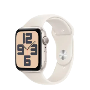 Apple Watch SE (2024) 40mm GPS Starlight Case/Starlight Sport Band S/M, (mxef3qv/a)