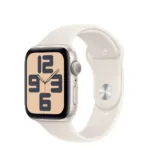 Apple Watch SE (2024) 40mm GPS Starlight Case/Starlight Sport Band M/L, (mxeg3qv/a)