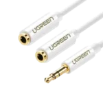 Ugreen AUX M na 2xAUX F kabl 25cm AV134, Beli