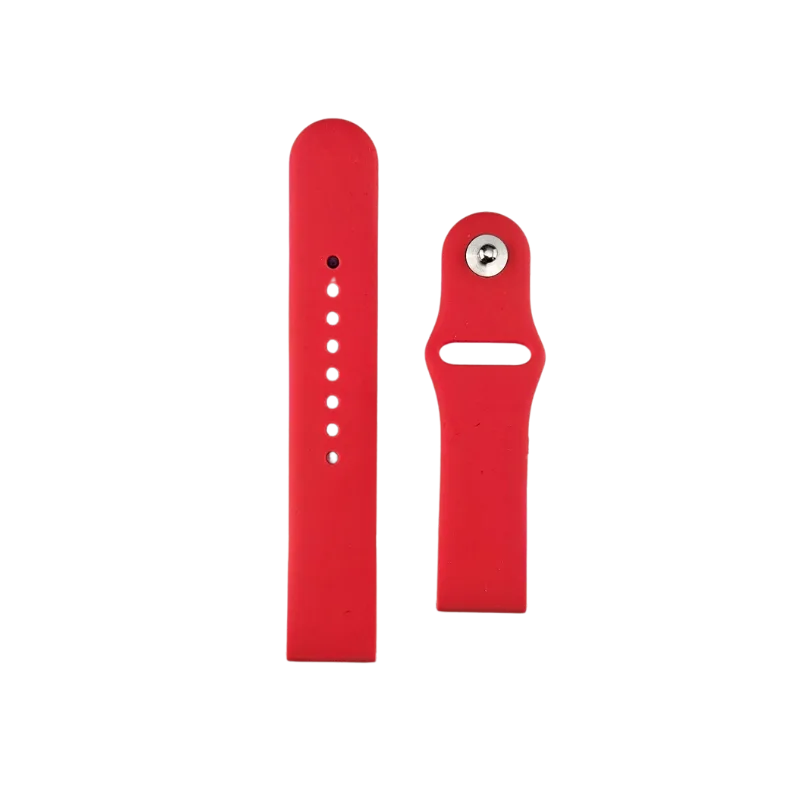 Silikonska narukvica za sat od 20mm-crvena-1