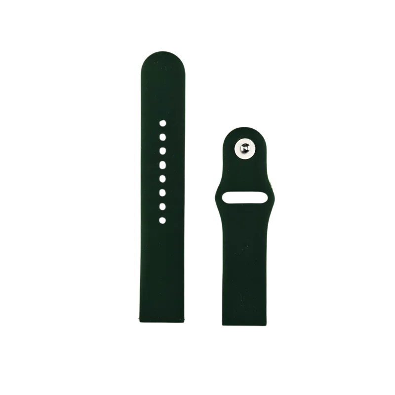 Silikonska narukvica za sat od 20mm-maslinasta-1