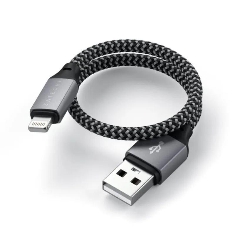 Satechi USB-A na Lightning kabl Sivi