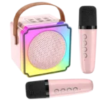 Karaoke zvučnik sa 2 mikrofona P8 Roze