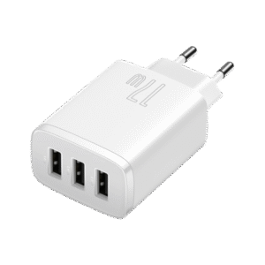 BASEUS Compact kućni punjač 17W (3 x USB-A) Beli