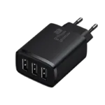BASEUS Compact kućni punjač 17W (3 x USB-A) Crni