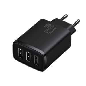BASEUS Compact kućni punjač 17W (3 x USB-A) Crni