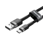 BASEUS Kabl Cafule USB-A na Type-C 3A 0.5m, Crni