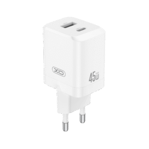 XO Kućni punjač od 45W (USB-C + USB-A) CE36, Beli