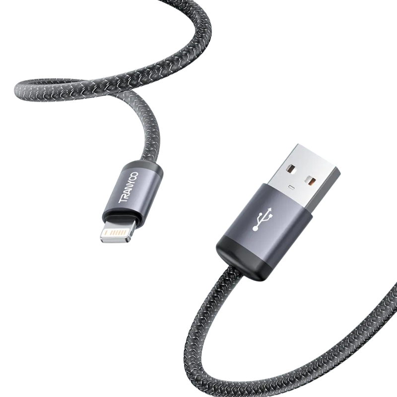 TRANYOO T-S20C Kabl USB-A na Lightning, 1m (ojačani), Crni