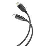 XO kabl USB-C na Lightning NB-Q236A, 27W, 1m, Crni, (ojačani pleteni)