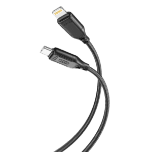 XO kabl USB-C na Lightning NB-Q236A, 27W, 1m, Crni, (ojačani pleteni)
