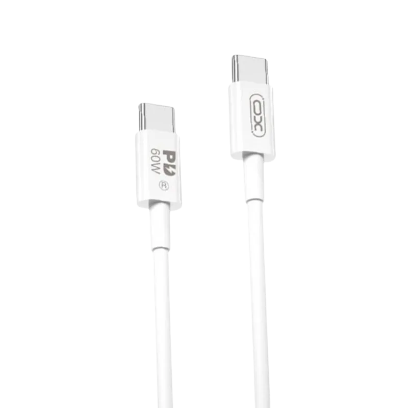 XO Kabl USB-C na USB-C NB-Q190A, 60W, 1m, Beli