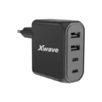 Xwave kućni punjač od 100W (2USB-A + 2USB-C) GaN100-2A2C, Crni