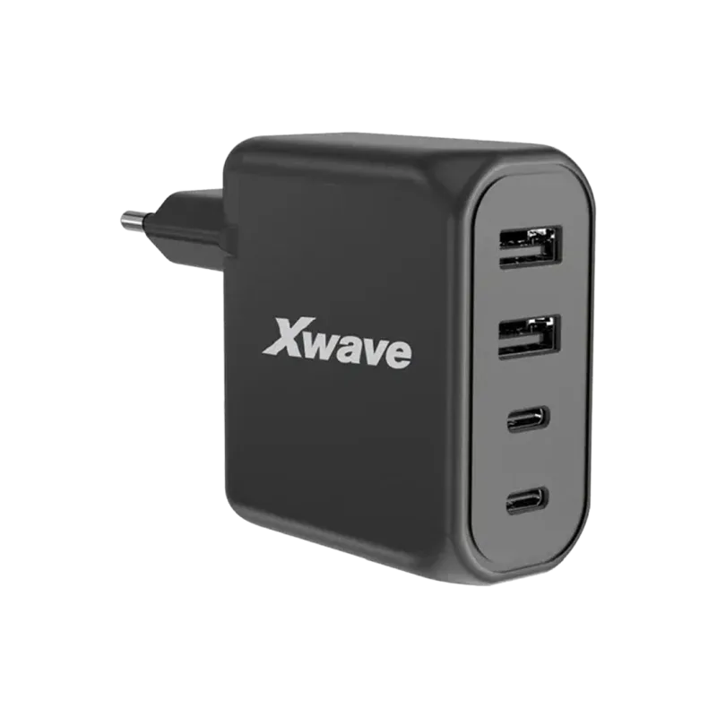 Xwave kućni punjač od 100W (2USB-A + 2USB-C) GaN100-2A2C, Crni