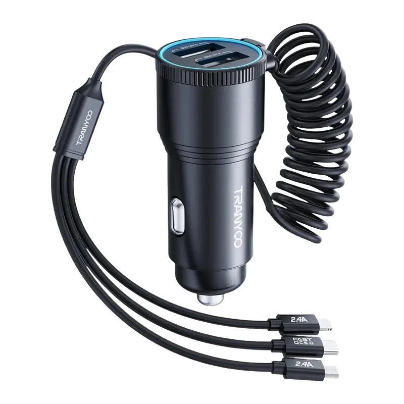 TRANYOO T-C23 Auto punjač 30W, Crni