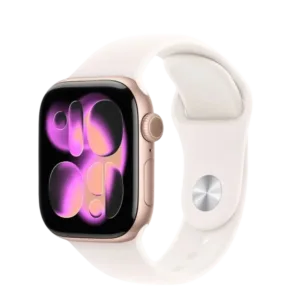 Apple Watch S11 GPS 46mm Rose Gold Aluminium Case with Light Blush Sport Band - S/M, (mev64rk/a)