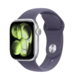 Apple Watch S11 GPS 46mm Silver Aluminium Case with Purple Fog Sport Band - M/L, (meva4rk/a)