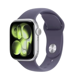 Apple Watch S11 GPS 46mm Silver Aluminium Case with Purple Fog Sport Band - M/L, (meva4rk/a)