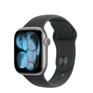 Apple Watch S11 GPS 42mm Space Grey Aluminium Case with Black Sport Band - S/M, (meqw4rk/a)
