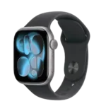 Apple Watch S11 GPS 46mm Space Grey Aluminium Case with Black Sport Band - M/L, (mev44rk/a)