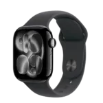 Apple Watch S11 GPS 46mm Jet Black Aluminium Case with Black Sport Band - M/L, (meux4rk/a)