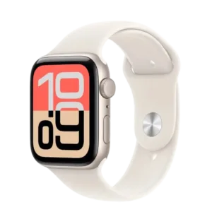 Apple Watch SE 3 GPS 44mm Starlight Aluminium Case with Starlight Sport Band - S/M, (mehg4rk/a)