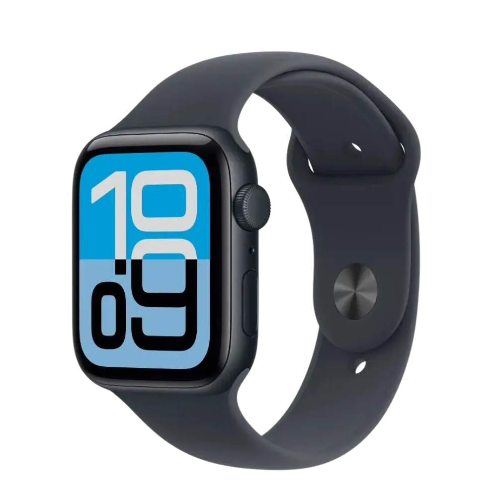 Apple Watch SE 3 GPS 44mm Midnight Aluminium Case with Midnight Sport Band - M/L, (mehq4rk/a)