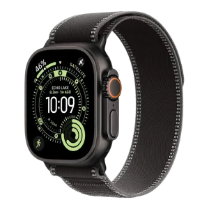 Apple Watch Ultra 3 Cellular 49mm Black Titanium Case with Black/Charcoal Trail Loop - M/L, (mf1h4se/a)