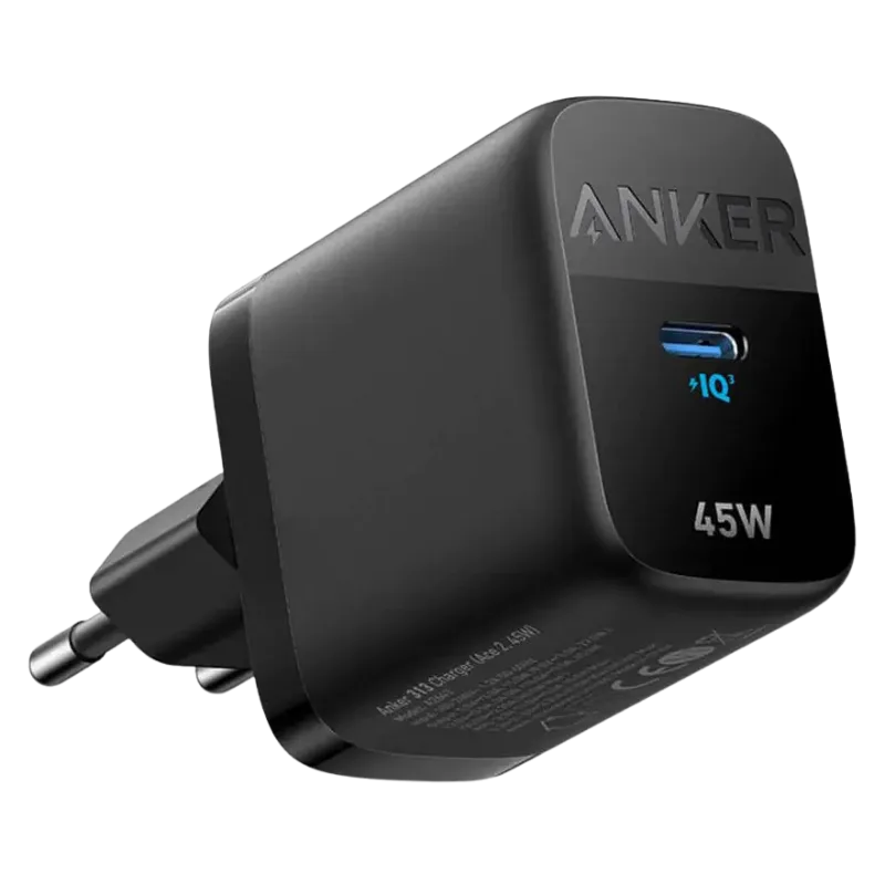 ANKER 313 kućni punjač bez kabla od 45W USB-C, Crni