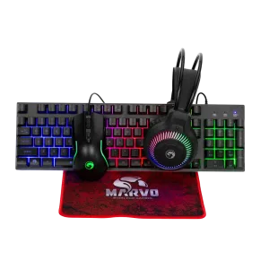 MARVO Monka Loot 40 CM416 set - tastatura, miš, slušalice i podloga