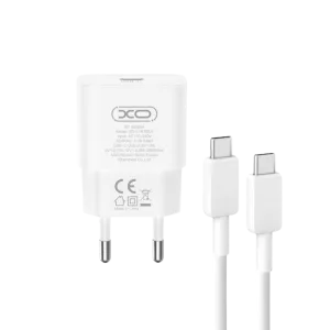 XO Kućni punjač sa kablom od 25W (USB-C) L167, Beli